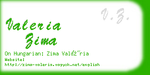 valeria zima business card